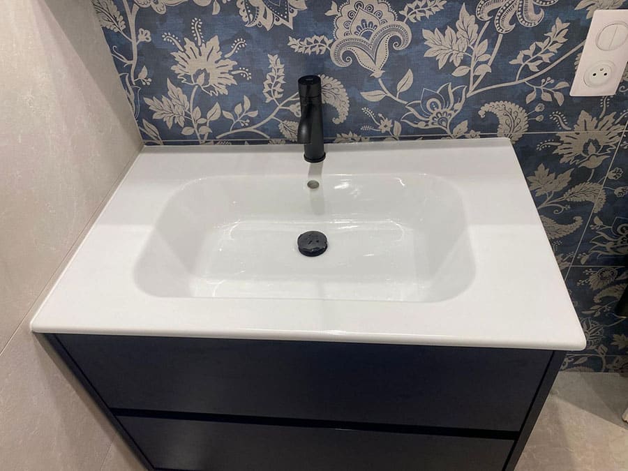 renovation salle bain pose lavabo colombes 92